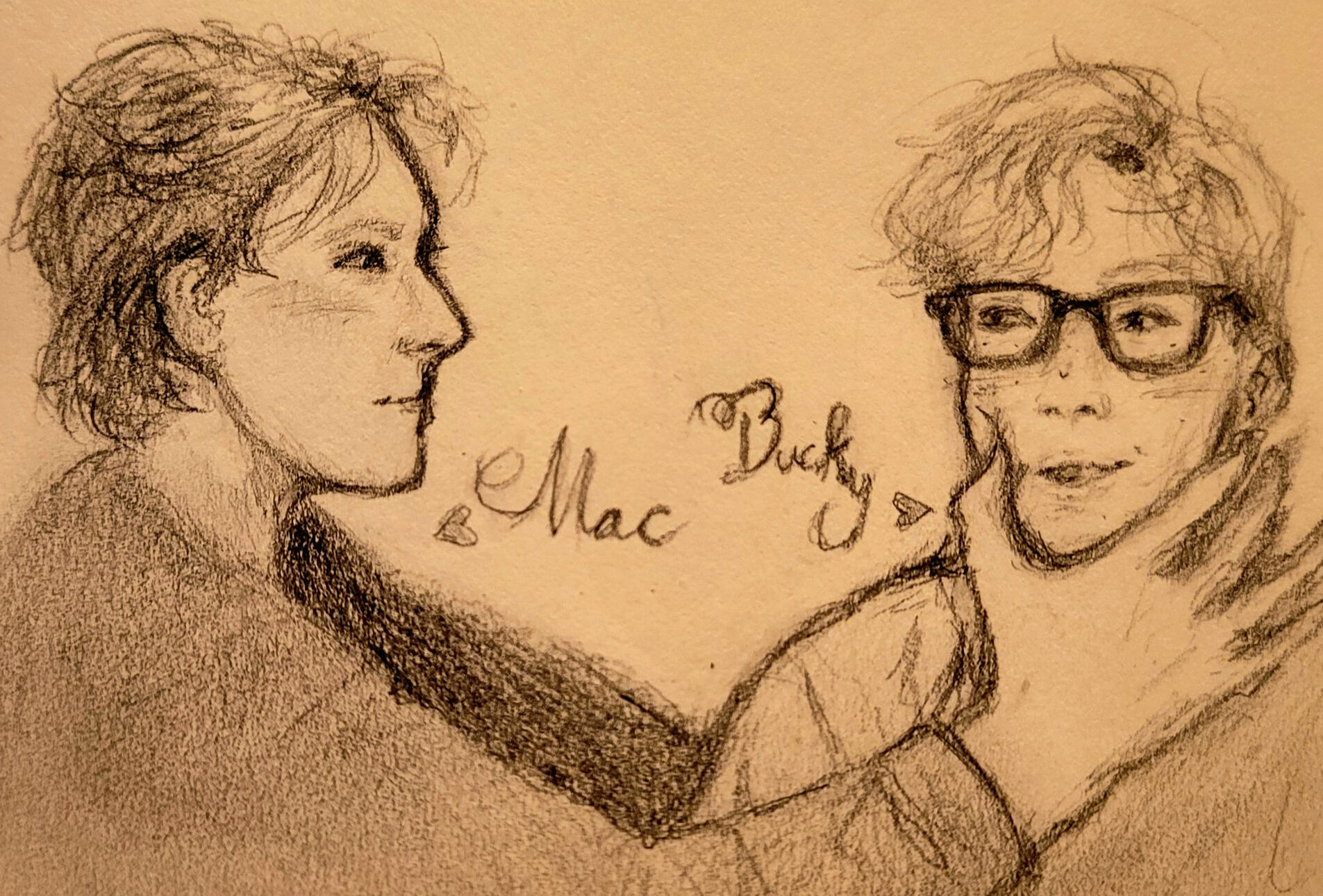 Lovers, Pencil on paper, 2025